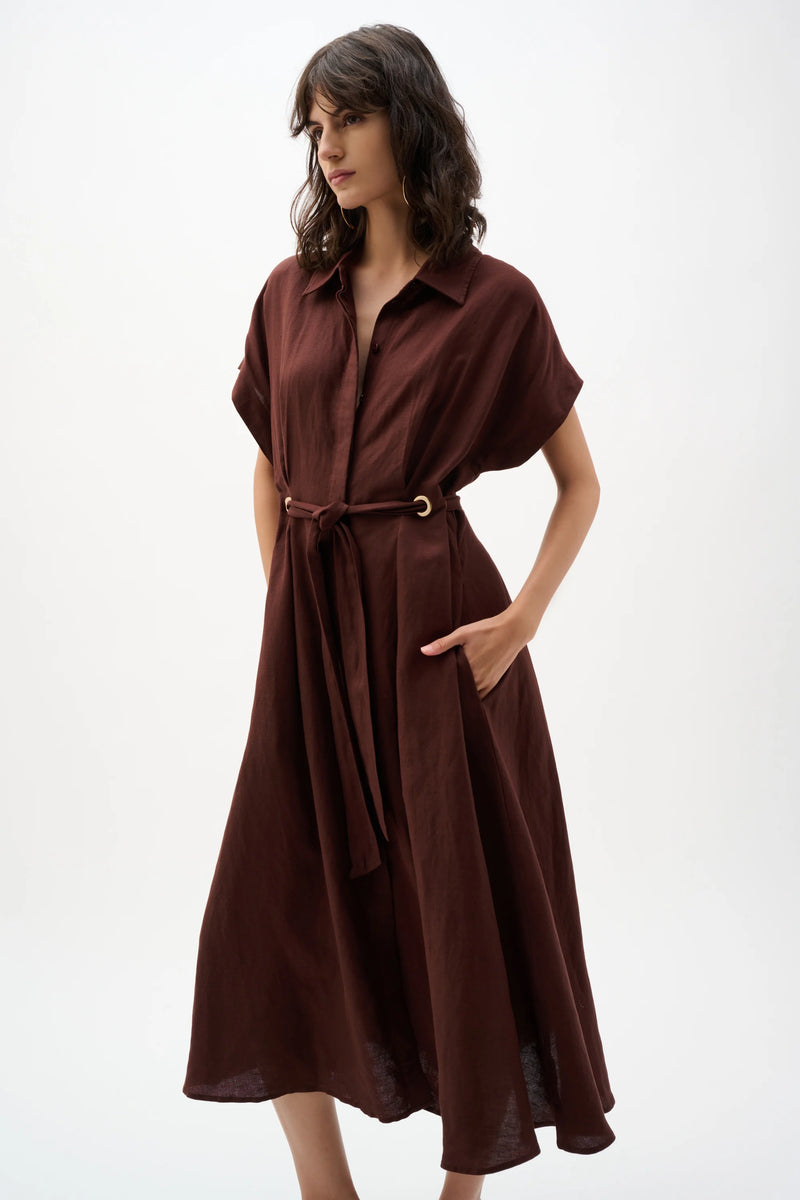 shirt dress flare Belted Fit & Flare Shirtdress - Tipped