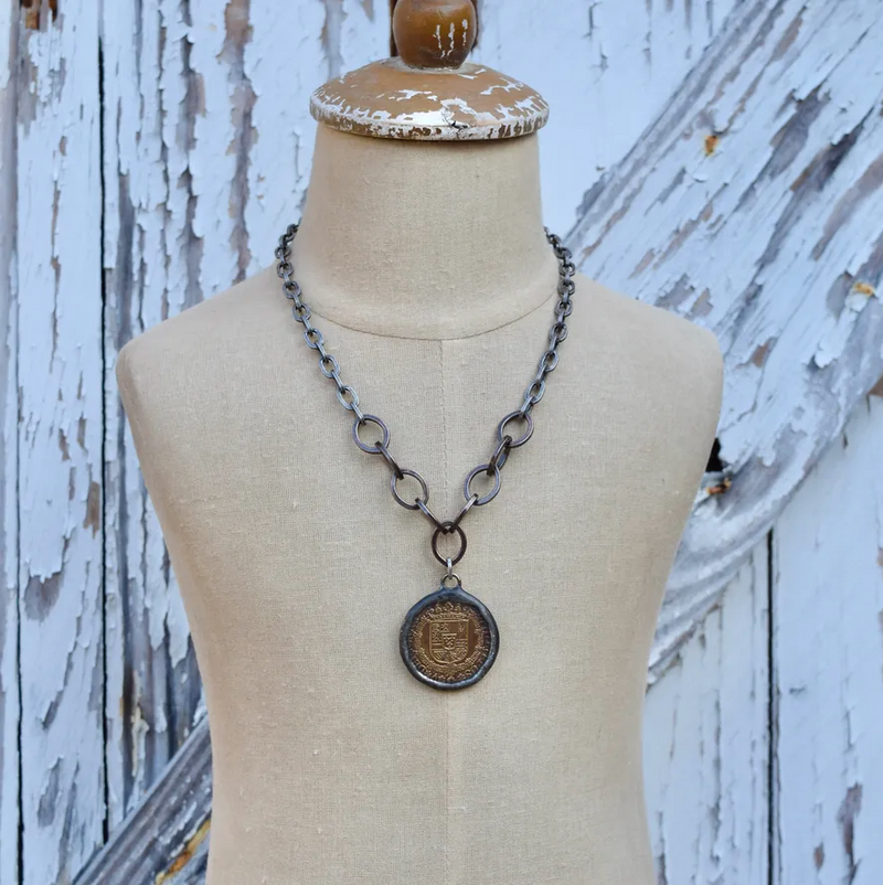 Crest Coin Necklace