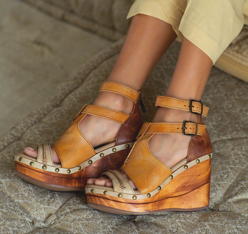 Princess Wedge Sandal Cafe Latte Lux – Rue Boutique