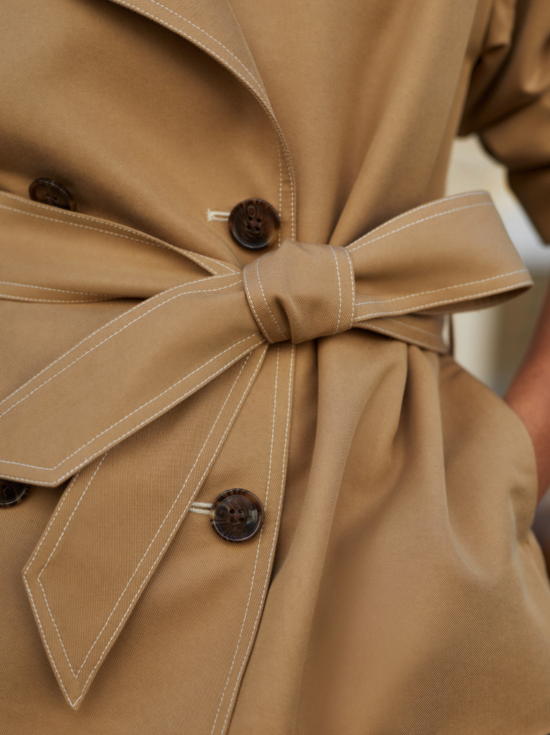 Maddox Short Trench - Light Tan – Rue Boutique