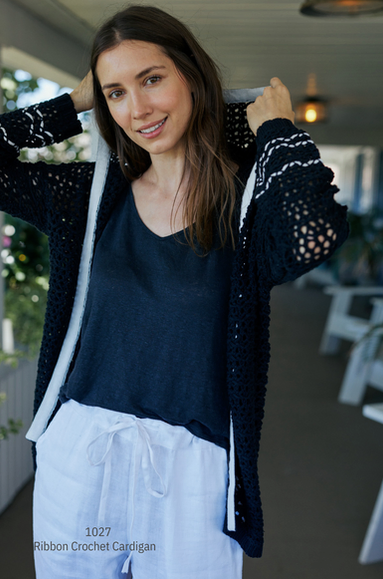 Crochet cardigan black best sale