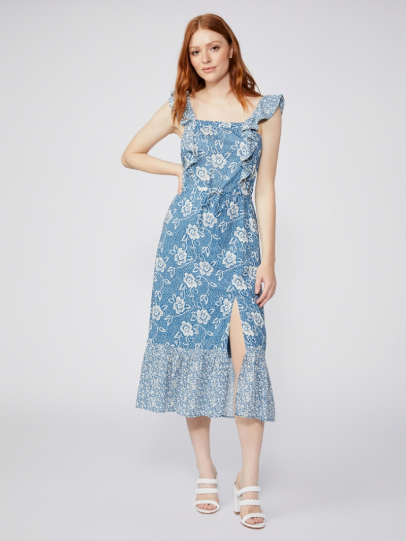 Poppy Dress Navy Multi Mix Rue Boutique