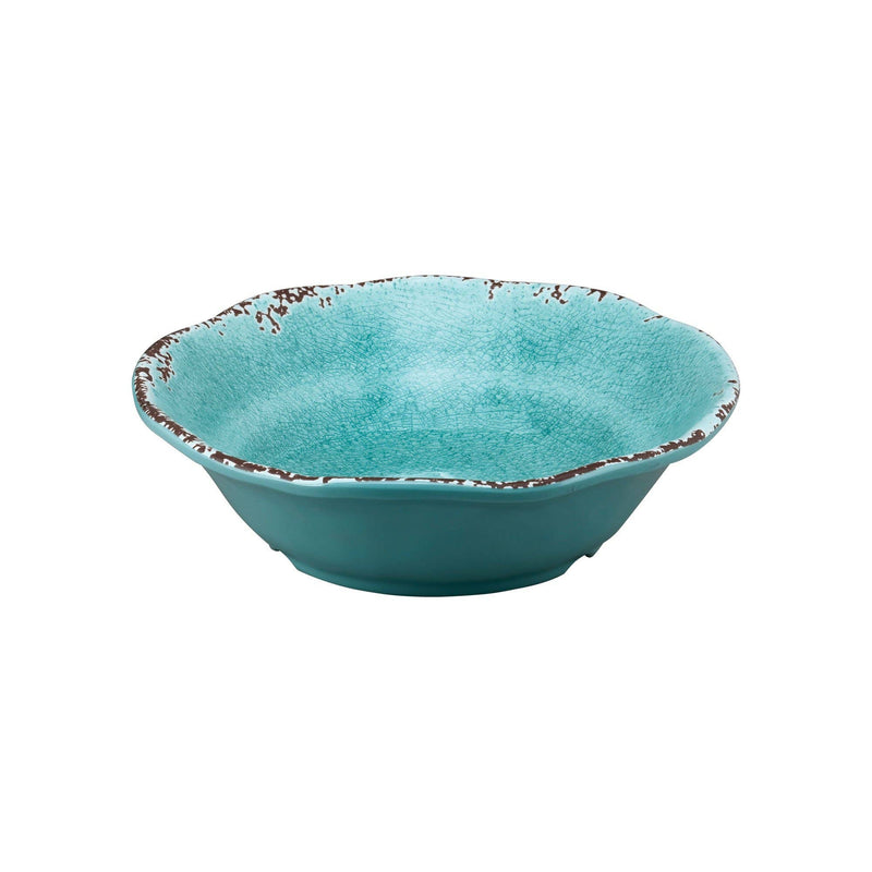 Crackle 7" Melamine Bowl, Turquoise