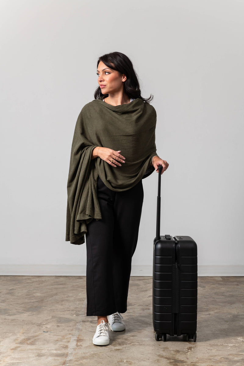 Dreamsoft Organic Cotton Travel Scarf - Olivewood