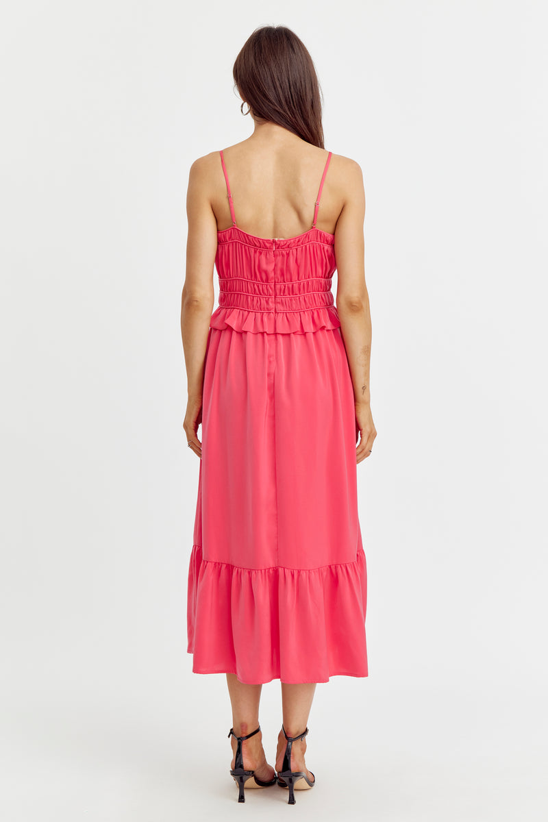 Venice Maxi Dress -  Deep Coral