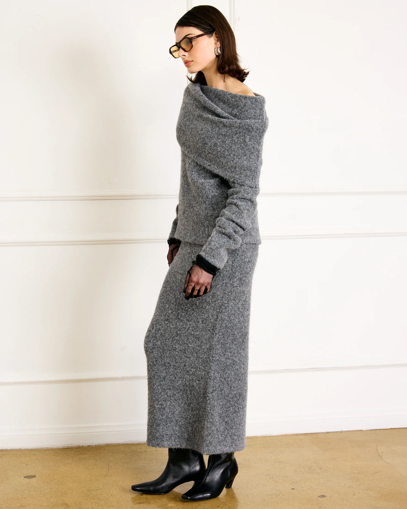 Sonora Sweater Skirt - Charcoal