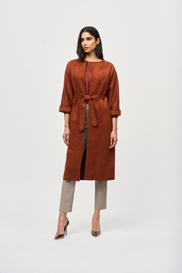 Scuba Suede Coat - Cinnamon