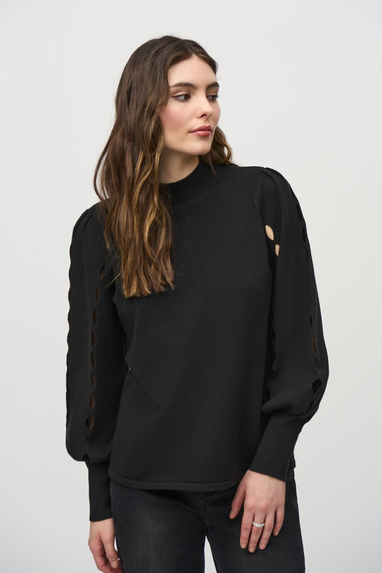 Open Stitch Sweater - Black