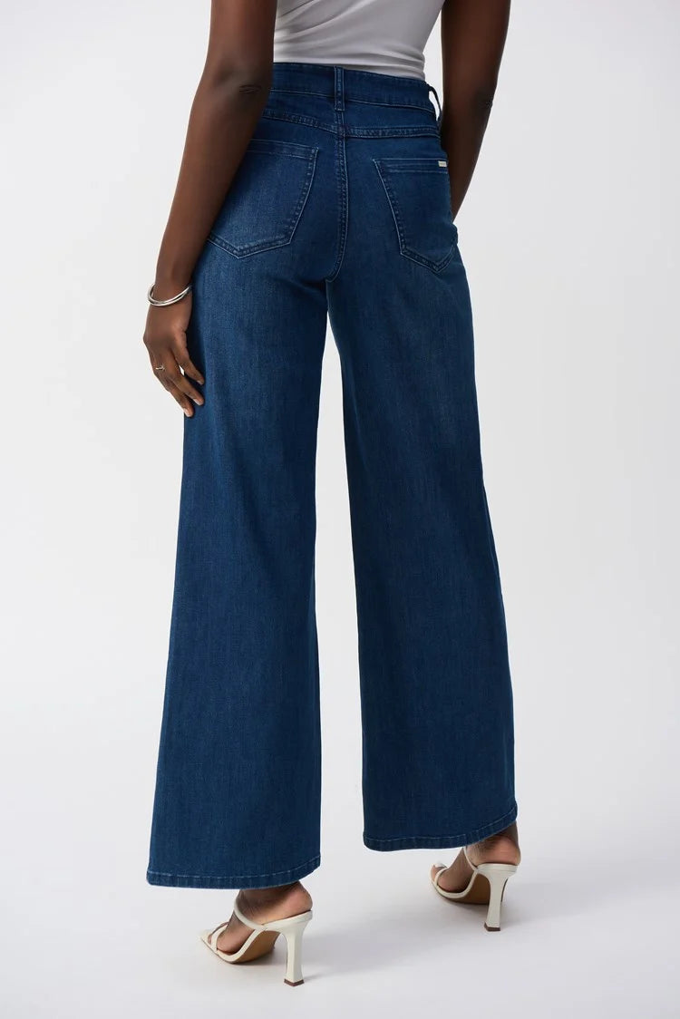 Goldie Classic Wide-Leg Stretch Jeans