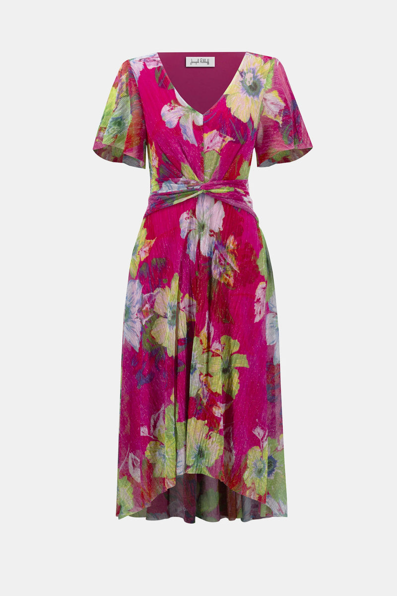 Crinkle and Mesh Floral Print Fit and Flare Dress Rue Boutique Crinkle and Mesh Floral Print Fit and Flare Dress Rue Boutique