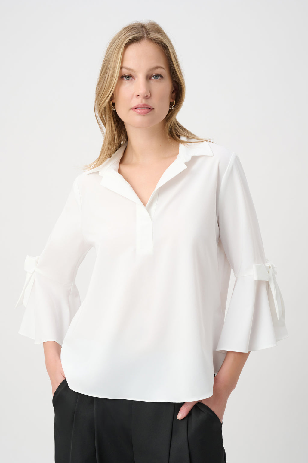 Trapeze Tunic with Bow Detail - White – Rue Boutique