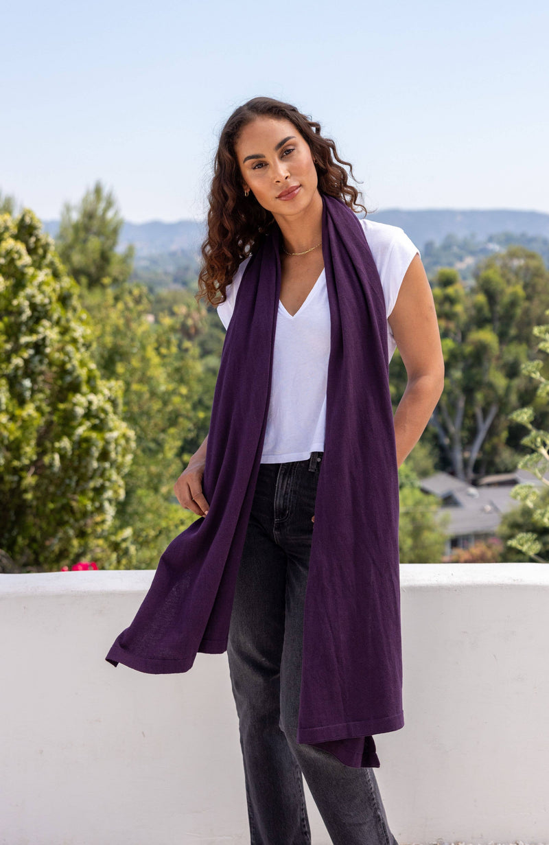 Dreamsoft Organic Cotton Travel Scarf - Blackberry