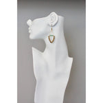 Jade & Gold Hematite Wire Wrapped Earrings