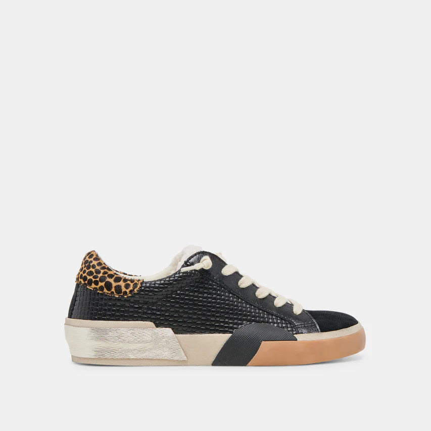 Zina Plush Sneaker - Multi Woven With Leopard Back Trim – Rue Boutique Zina Plush Sneaker - Multi Woven With Leopard Back Trim – Rue Boutique