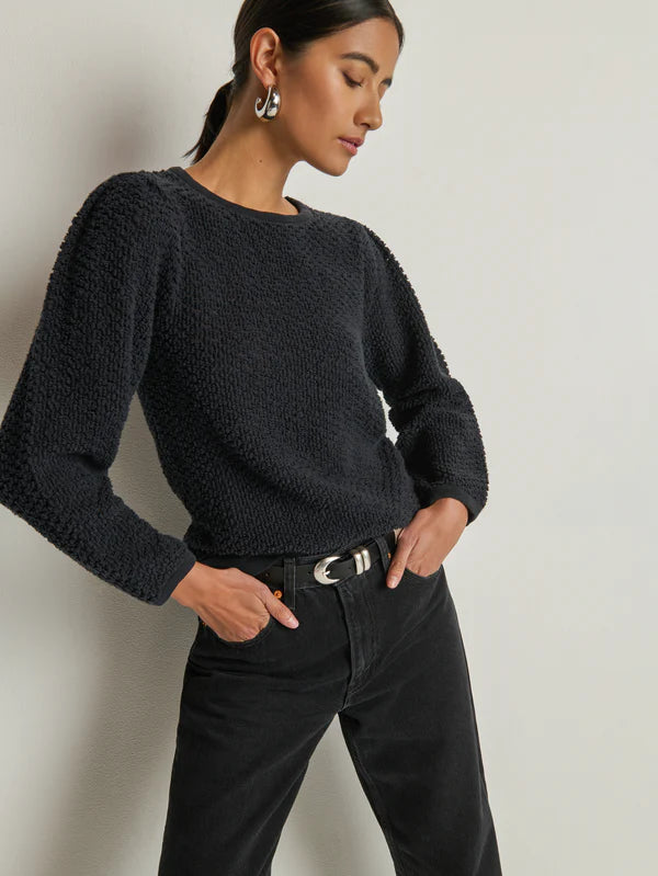 Etta Lace Popover - Jet Black