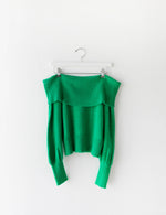 Haley Off Shoulder Sweater - Green