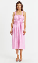 Milani Ruffled Strap Poplin Dress - Bubblegum