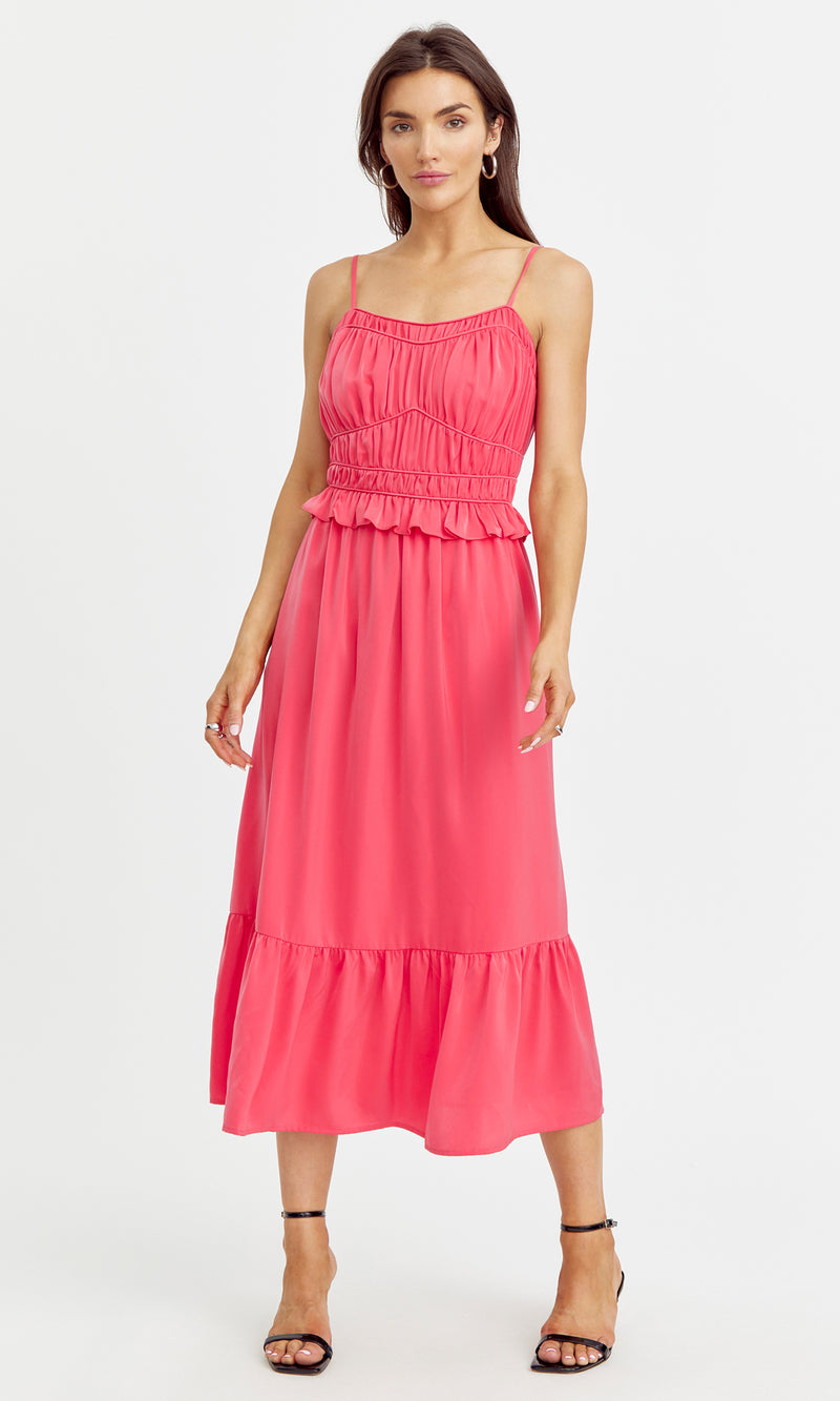 Venice Maxi Dress -  Deep Coral