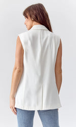 Monse Sleeveless Blazer - White