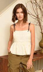 Honor Baby Doll Tie Top - Cream