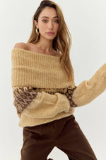 Harris Funnel Neck Sweater - Camel