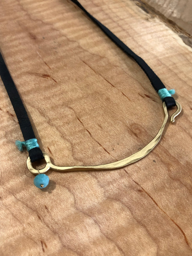 Brass Amazonite Necklace