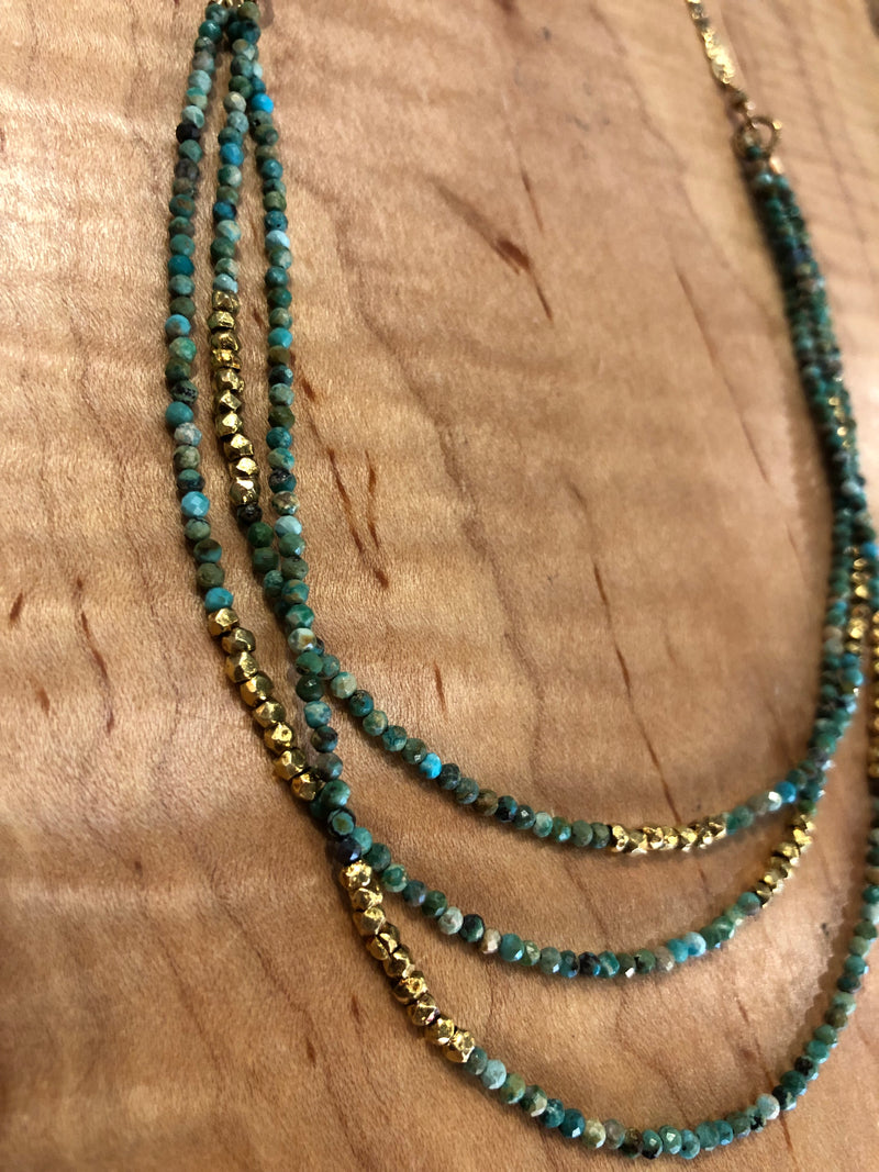 Gold and Turquoise Necklace