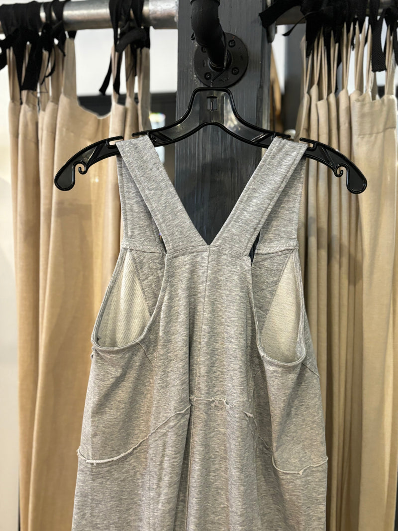 Overall Jumpsuit - Grey & White