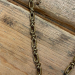 Ethiopian Brass Cross on Vintage Chain Necklace