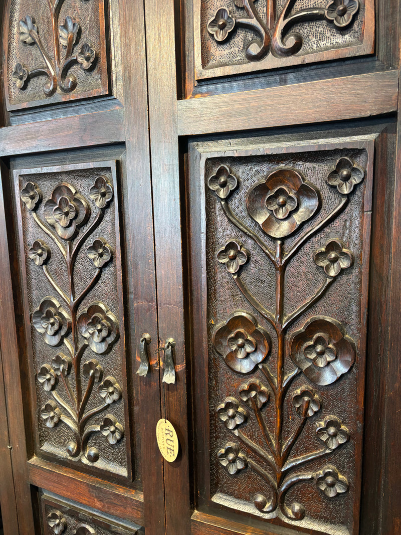 Vintage Hand Carved Cabinet