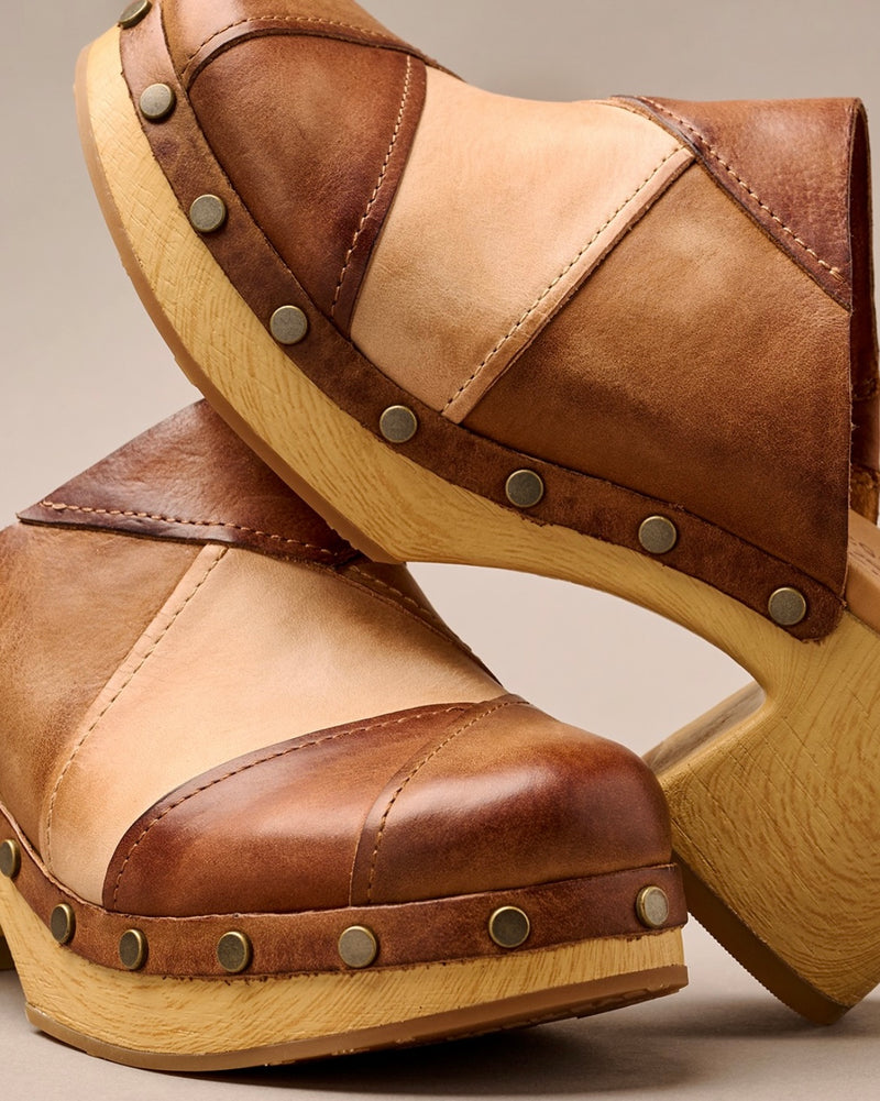 Tay Patchwork Leather Clog