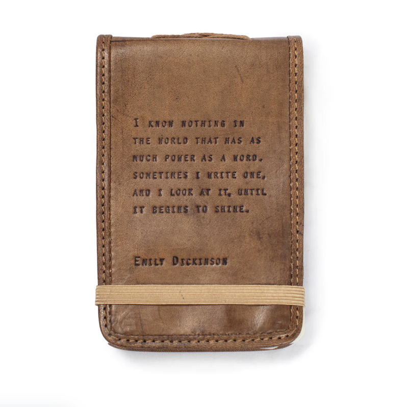 Mini Rustic Leather Journal - Emily Dickinson