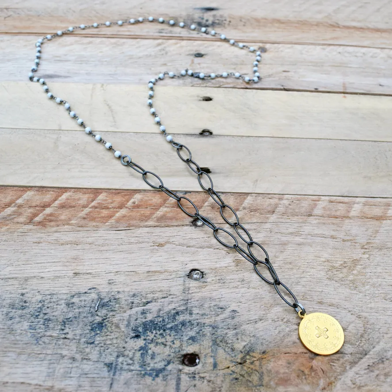 Come Together Necklace - Sterling & Matte Gold Chain