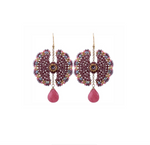 Pink Jade Crystal Earring