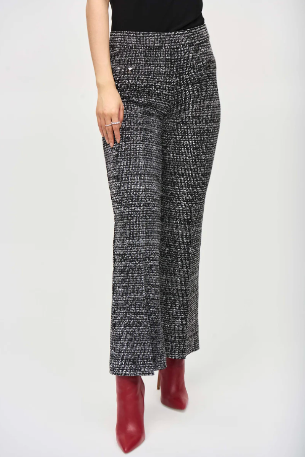 Jacquard Knit Pant - Black/White