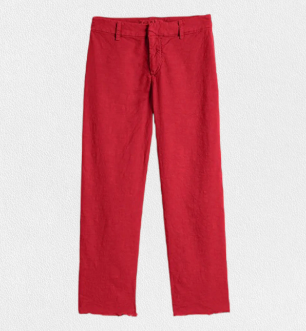 Kinsale Linen Pant- Red