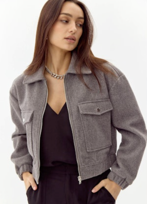 Melie Bomber - Charcoal Heather