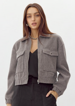 Melie Bomber - Charcoal Heather