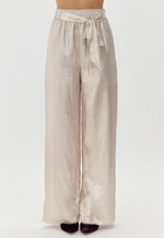 Elysa Wide Leg Pant - Champagne