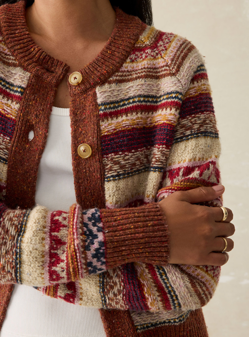 Marley Fairisle Cardigan - Orchard