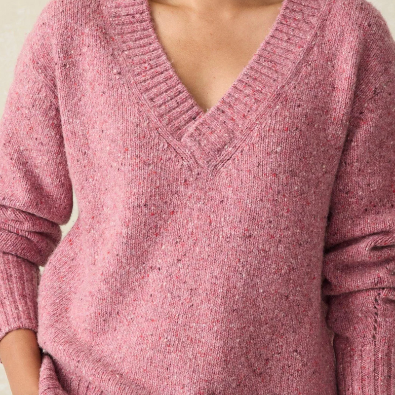 Driftwood Donegal Sweater - Berry Shake