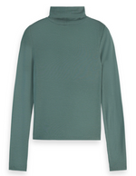 Roll Up Neck Ls T-shirt - Park Green