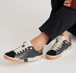 Zina Plush Sneaker - Multi Woven With Leopard Back Trim