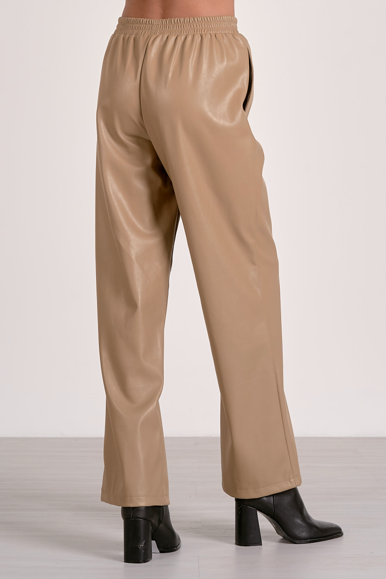 Jaya Faux Leather Pant - Macchiato