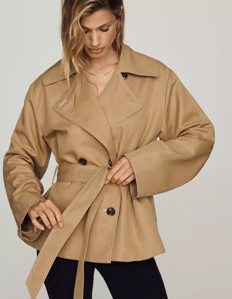 Maddox Short Trench - Light Tan – Rue Boutique