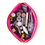 Satin Makeup Bag - Candy Apple/ Pink