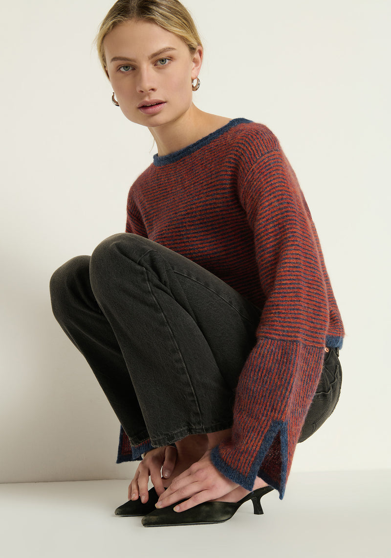 Willow Pullover Sweater - Greenwich Autumn Leaf