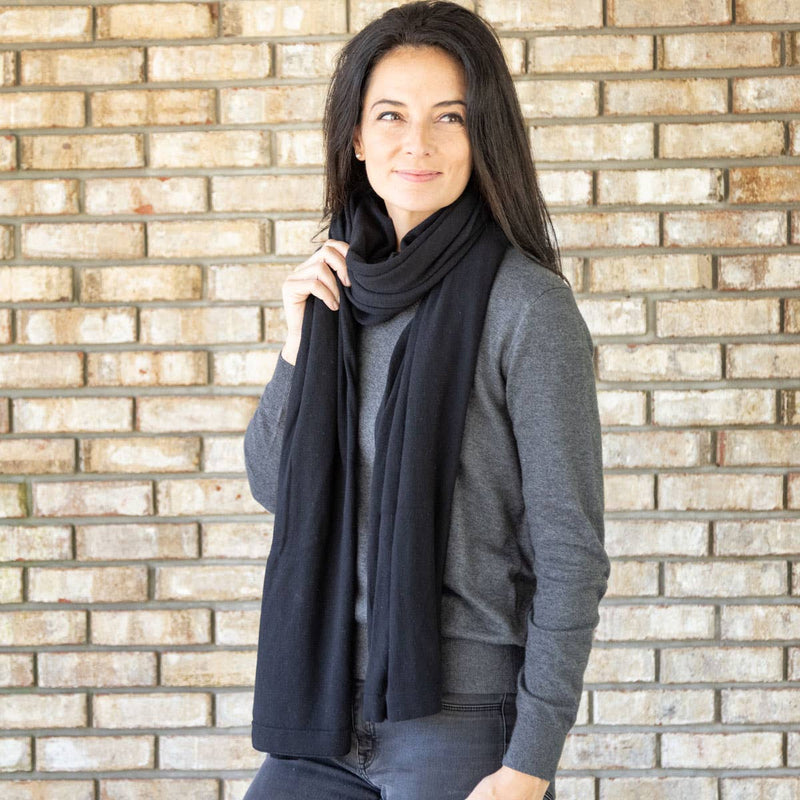 Dreamsoft Organic Cotton Travel Scarf - Black