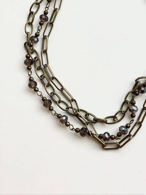 Chained Graphite Necklace