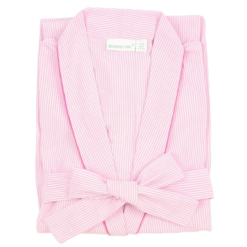 Pink Seersucker Robe